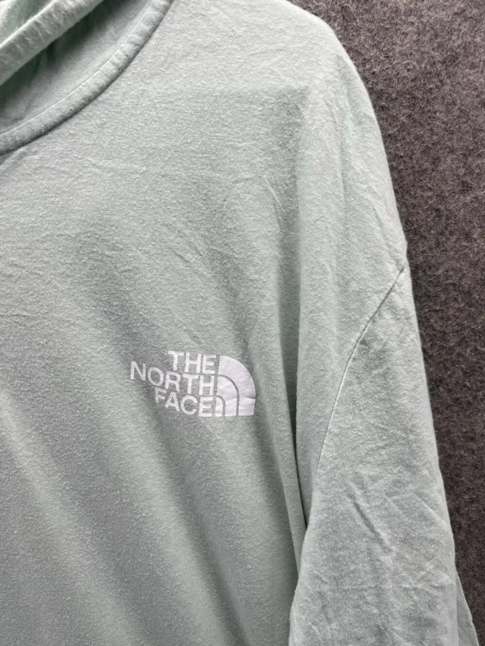 The North Face Hoodie Mens 2XL Green Henley Pullover Lightweight Jacket Logo
